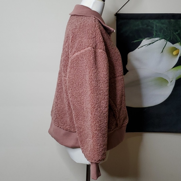 NWOT Joy Lab Quarter Zip Sherpa Jacket - Picture 4 of 9